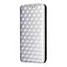 For Fossibot S3 Pro Cubic Grid Texture Flip Leather Phone Case(Silver) - 2