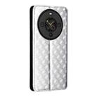 For Fossibot S3 Pro Cubic Grid Texture Flip Leather Phone Case(Silver) - 3