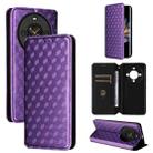 For Fossibot S3 Pro Cubic Grid Texture Flip Leather Phone Case(Purple) - 1