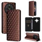 For Fossibot S3 Pro Cubic Grid Texture Flip Leather Phone Case(Brown) - 1