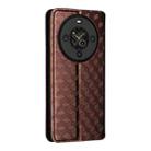 For Fossibot S3 Pro Cubic Grid Texture Flip Leather Phone Case(Brown) - 3