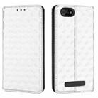 For Cloud Mobile Stratus C5 / Stratus C5 Elite Cubic Grid Texture Flip Leather Phone Case(Silver) - 2