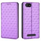 For Cloud Mobile Stratus C5 / Stratus C5 Elite Cubic Grid Texture Flip Leather Phone Case(Purple) - 2