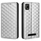 For Cloud Mobile Stratus C7 Cubic Grid Texture Flip Leather Phone Case(Silver) - 2