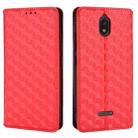 For HotPepper Serrano3 Cubic Grid Texture Flip Leather Phone Case(Red) - 2