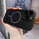 For iPhone 16 Pro Matte Frosted Fine Circle MagSafe Lens Protection Phone Case(Black) - 1