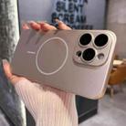 For iPhone 16 Pro Matte Frosted Fine Circle MagSafe Lens Protection Phone Case(Desert Gold) - 1