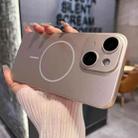 For iPhone 13 Matte Frosted Fine Circle MagSafe Lens Protection Phone Case(Desert Gold) - 1