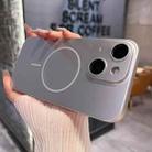 For iPhone 13 Matte Frosted Fine Circle MagSafe Lens Protection Phone Case(Star Silver) - 1