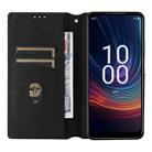 For Boost Mobile Celero 5G 2024 / Celero 3 5G Cubic Grid Texture Flip Leather Phone Case(Black) - 3
