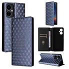 For Boost Mobile Celero 5G 2024 / Celero 3 5G Cubic Grid Texture Flip Leather Phone Case(Blue) - 1