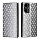 For Boost Mobile Celero 5G 2024 / Celero 3 5G Cubic Grid Texture Flip Leather Phone Case(Silver) - 2