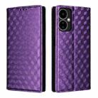 For Boost Mobile Celero 5G 2024 / Celero 3 5G Cubic Grid Texture Flip Leather Phone Case(Purple) - 2
