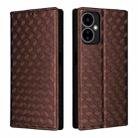 For Boost Mobile Celero 5G 2024 / Celero 3 5G Cubic Grid Texture Flip Leather Phone Case(Brown) - 2