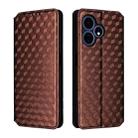 For Boost Mobile Celero 5G+ 2024 Cubic Grid Texture Flip Leather Phone Case(Brown) - 2