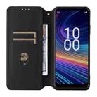 For Boost Mobile Celero 5G+ 2024 Cubic Grid Texture Flip Leather Phone Case(Brown) - 3