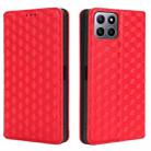 For Boost Mobile Celero 5G+ Cubic Grid Texture Flip Leather Phone Case(Red) - 2