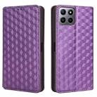 For Boost Mobile Celero 5G+ Cubic Grid Texture Flip Leather Phone Case(Purple) - 2