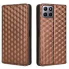 For Boost Mobile Celero 5G+ Cubic Grid Texture Flip Leather Phone Case(Brown) - 2