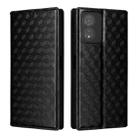 For Boost Mobile Celero 5G SC Cubic Grid Texture Flip Leather Phone Case(Black) - 2