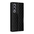 For OPPO A3 Pro 5G Global Cubic Grid Texture Flip Leather Phone Case(Black) - 3