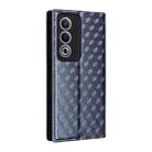 For OPPO A3 Pro 5G Global Cubic Grid Texture Flip Leather Phone Case(Blue) - 3