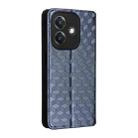 For OPPO A3X 5G Global/ 4G / A3 4G / 5G Cubic Grid Texture Flip Leather Phone Case(Blue) - 3