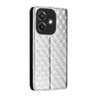 For OPPO A3X 5G Global/ 4G / A3 4G / 5G Cubic Grid Texture Flip Leather Phone Case(Silver) - 3