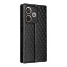 For OPPO A5 Pro 5G Global Cubic Grid Texture Flip Leather Phone Case(Black) - 3