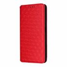 For OPPO A5 Pro 5G Global Cubic Grid Texture Flip Leather Phone Case(Red) - 2