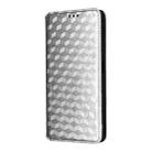For OPPO A5 Pro 5G Global Cubic Grid Texture Flip Leather Phone Case(Silver) - 2