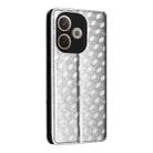 For OPPO A5 Pro 5G Global Cubic Grid Texture Flip Leather Phone Case(Silver) - 3