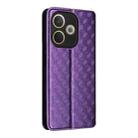 For OPPO A5 Pro 5G Global Cubic Grid Texture Flip Leather Phone Case(Purple) - 3