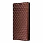 For OPPO A5 Pro 5G Global Cubic Grid Texture Flip Leather Phone Case(Brown) - 2