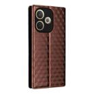 For OPPO A5 Pro 5G Global Cubic Grid Texture Flip Leather Phone Case(Brown) - 3