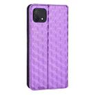 For OPPO A16K / A16e Cubic Grid Texture Flip Leather Phone Case(Purple) - 3