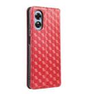 For OPPO A17k / A17 Cubic Grid Texture Flip Leather Phone Case(Red) - 3
