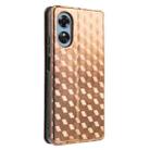 For OPPO A17k / A17 Cubic Grid Texture Flip Leather Phone Case(Brown) - 3