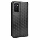 For OPPO A55s 5G Cubic Grid Texture Flip Leather Phone Case(Black) - 3