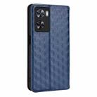 For OPPO A57 4G 2022 / 5G TW Cubic Grid Texture Flip Leather Phone Case(Blue) - 3