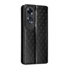 For OPPO A60 4G Cubic Grid Texture Flip Leather Phone Case(Black) - 3