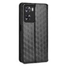 For OPPO A77 4G / A57 4G / A57 5G TW Cubic Grid Texture Flip Leather Phone Case(Black) - 3
