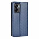 For OPPO A77 5G / A57 5G 2022 Cubic Grid Texture Flip Leather Phone Case(Blue) - 3