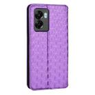 For OPPO A77 5G / A57 5G 2022 Cubic Grid Texture Flip Leather Phone Case(Purple) - 3