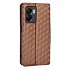 For OPPO A77 5G / A57 5G 2022 Cubic Grid Texture Flip Leather Phone Case(Brown) - 3