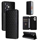 For OPPO A79 5G / A2 5G Cubic Grid Texture Flip Leather Phone Case(Black) - 1