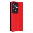 For OPPO A79 5G / A2 5G Cubic Grid Texture Flip Leather Phone Case(Red) - 3