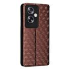 For OPPO A79 5G / A2 5G Cubic Grid Texture Flip Leather Phone Case(Brown) - 3