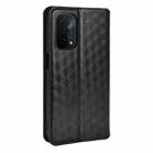 For OPPO A93 5G / A74 5G / A54 5G Cubic Grid Texture Flip Leather Phone Case(Black) - 3