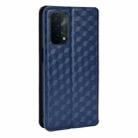 For OPPO A93 5G / A74 5G / A54 5G Cubic Grid Texture Flip Leather Phone Case(Blue) - 3